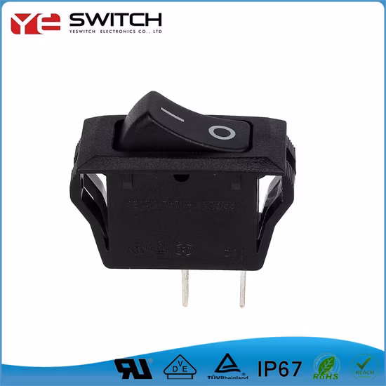 IP67防水統合スイッチ、UL認定電気ロッカースイッチ、LED照光式電気スイッチ、自動車部品用25A 250V ACマイクロロッカースイッチ