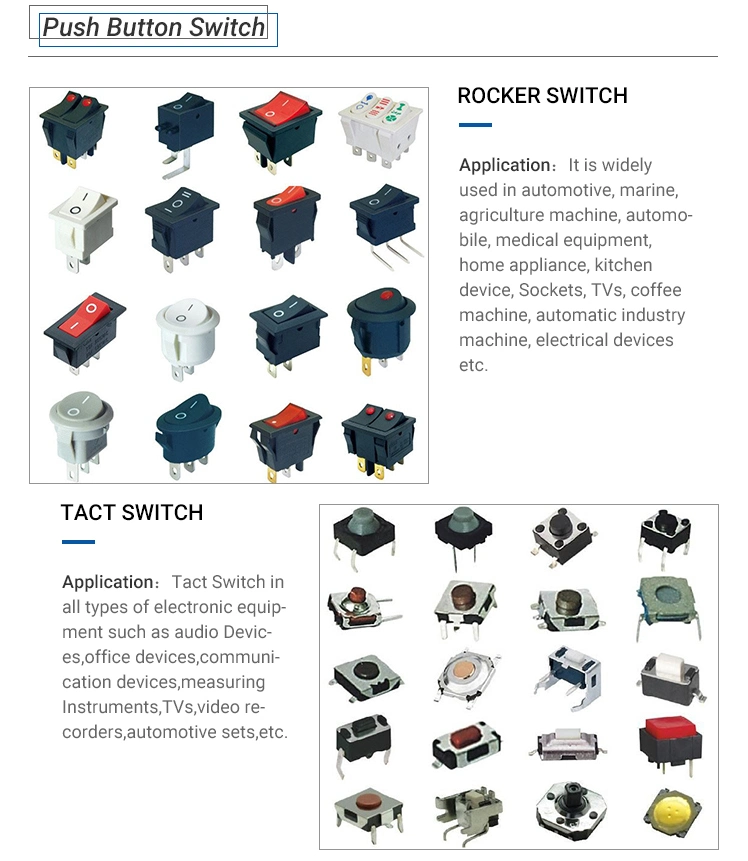 12X12mm Flat Stem Tact Switch PCB Mount Micro Switch on-off Vertical Push Button Switch with CE Approved