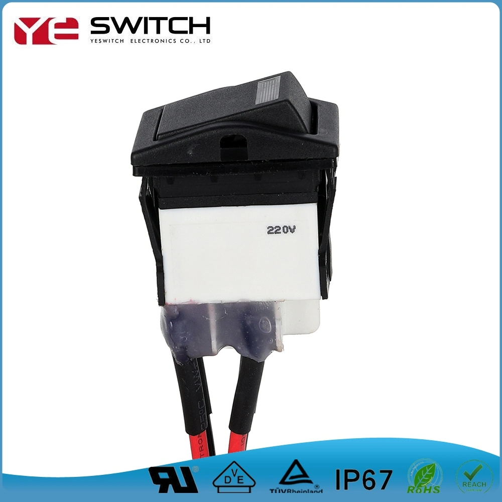 IP67 Waterproof DC Rocker Switch for Auto Parts